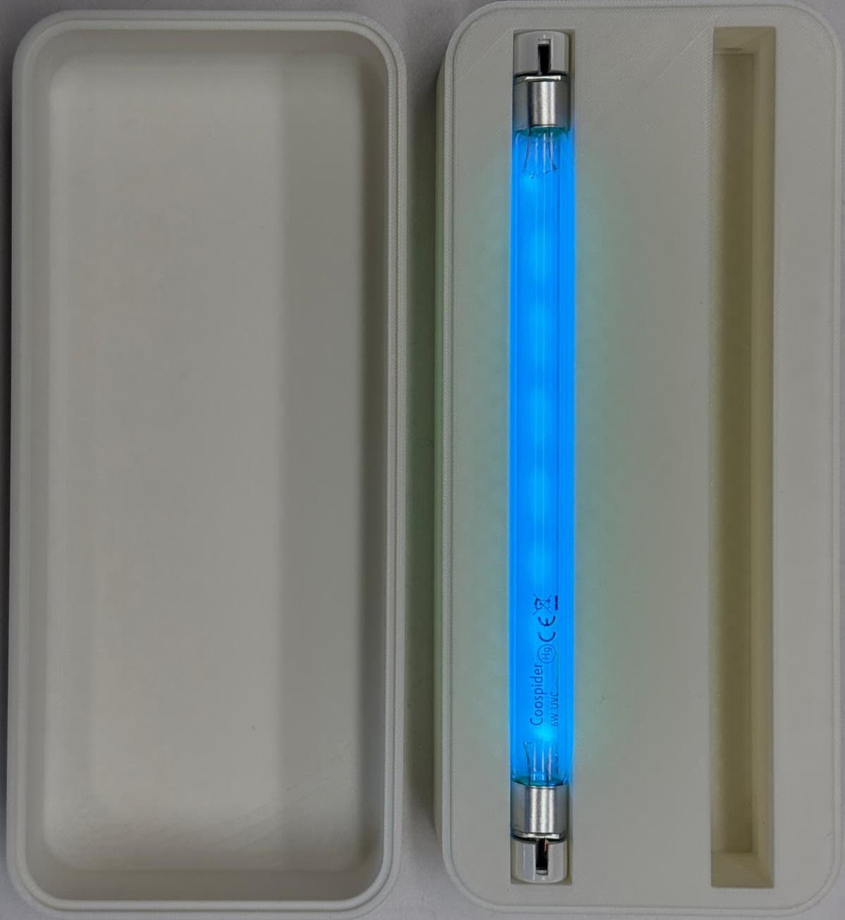 UVC Box Lit up
