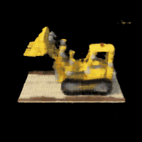 NeRF turntable render of LEGO bulldozer
